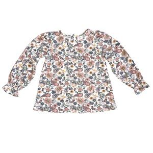 Catherine Malandrino Toddler Paisley Print Ruffle Sleeve Top 5T